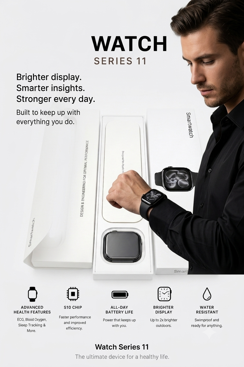 Apple Watch Series 10 Smartwatch – Health & Fitness Tracker